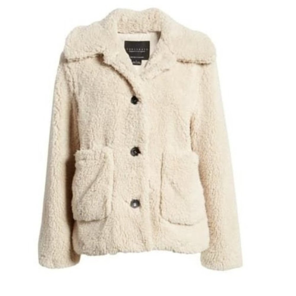 Sanctuary Faux Fur Teddy Coat (Plus Size)
